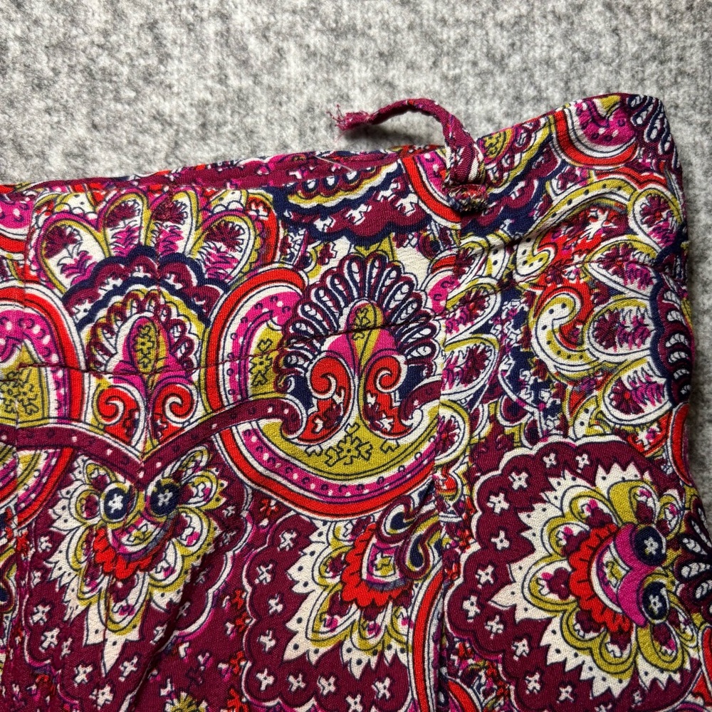 Anthropologie Women's Paisley Wide Leg Pants, Maroon Print, Size 4 - Picture 10 of 10